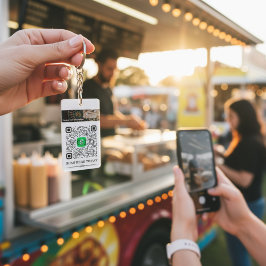 App- en Venmo-QR-code op maat gepersonaliseerde Sl Sleutelhanger