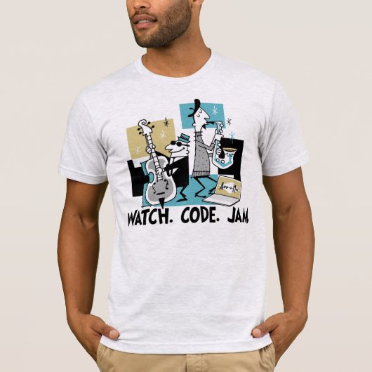 App-o-mat: Horloge. Code. Jam. T-shirt (Voorkant)