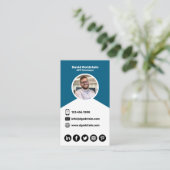 App-ontwikkelaar - Blauw Visitekaartje (Staand voorkant)