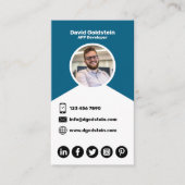App-ontwikkelaar - Blauw Visitekaartje (Voorkant)