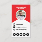 App-ontwikkelaar - Rood Visitekaartje (Voorkant)