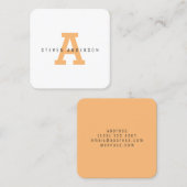 App-pictogramvorm met backmonogram vierkante visitekaartje (Voorkant / Achterkant)