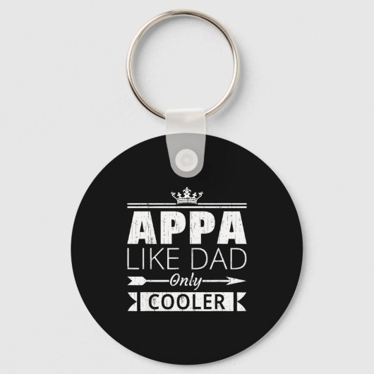Appa Cooler Funny Korean Dad Father's Day Quote Sleutelhanger (Voorkant)
