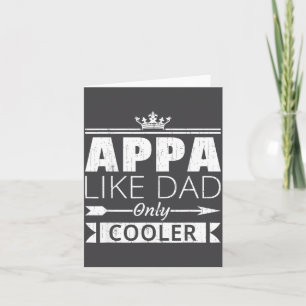 Appa Cooler Grappige Koreaanse Vader Vaderdag Cita Kaart
