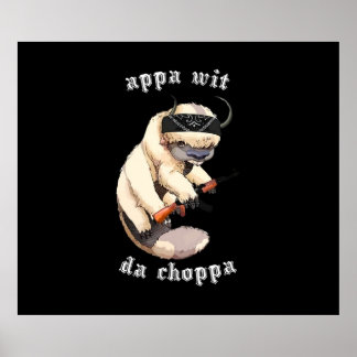 Appa met een Choppa BNW-tapijt Poster