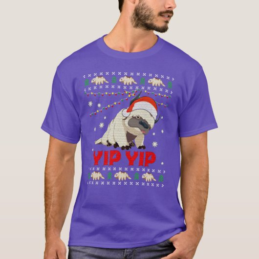Appa Sky Bison yip yip lelijk kersttrui cadeau T-shirt (Voorkant)