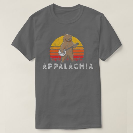 Appalachia Bluegrass Banjo Beer Funny Retro T-shirt (Design voorkant)