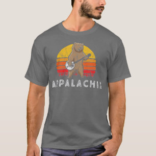 Appalachia Bluegrass Banjo Beer Funny Retro T-shirt