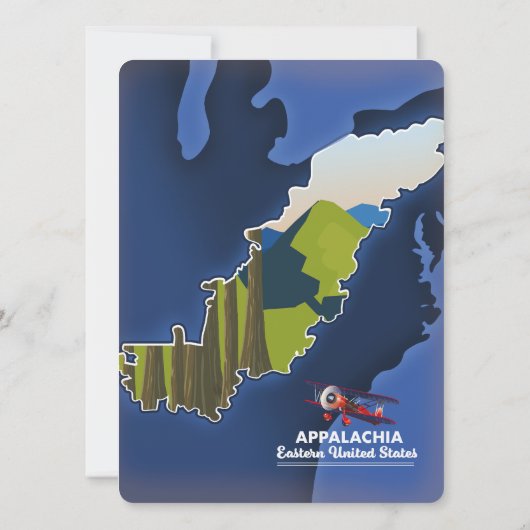 Appalachia Eastern United States reiskaart (Achterkant)