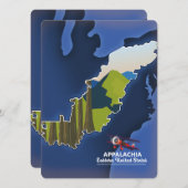 Appalachia Eastern United States reiskaart (Voorkant / Achterkant)