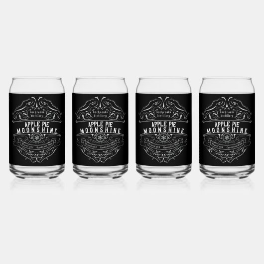 Appalachia Moonshine Label Blikvorm Glas (Voorkant)