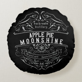 Appalachia Moonshine Label Rond Kussen
