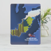 Appalachia oostelijke Verenigde Staten reis kaart (Staand voorkant)