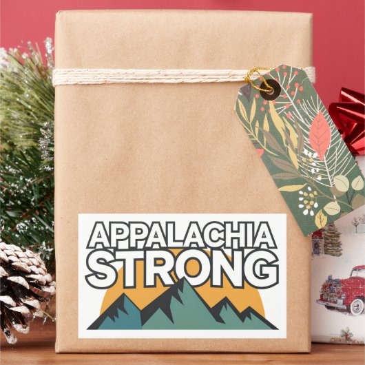 Appalachia Sterk Rechthoekige Sticker (Feestdagen)