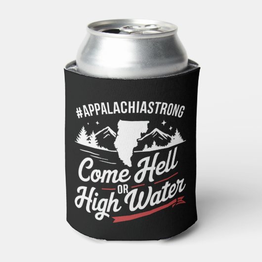 Appalachia Strong Come Hell of High Water Mountain Blikjeskoeler (Blikje Voorkant)