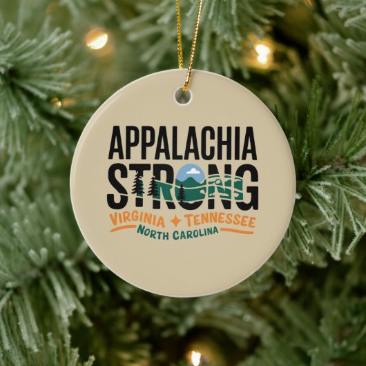 Appalachia Strong Mountain Outdoors Hiking NC Keramisch Ornament (Boom)