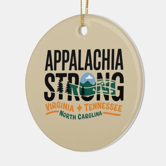 Appalachia Strong Mountain Outdoors Hiking NC Keramisch Ornament (Links)