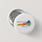 Appalachia Strong NC Mountains Ronde Button 3,2 Cm (Voorkant /achterkant)