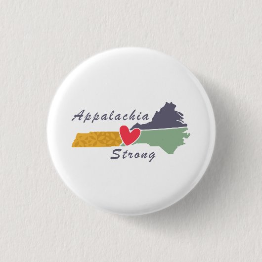 Appalachia Strong NC Mountains Ronde Button 3,2 Cm (Voorkant)