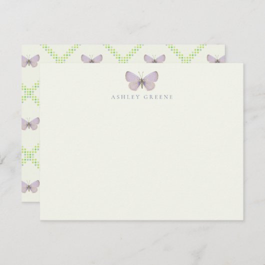 Appalachian Blue Butterfly Flat Note Card Notitiekaartje (Voorkant / Achterkant)