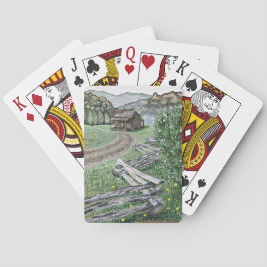Appalachian Cabin-speelkaarten (Premium Poker) Speelkaarten (Achterkant)
