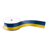 Appalachian Gold en Blue-Striped Ribbon Satijnen Lint (Spoel)