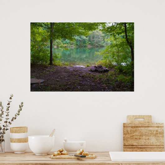 Appalachian Mountain Lake Scene Poster (Keuken)