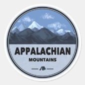 Appalachian Mountains Camping Ronde Sticker (Voorkant)