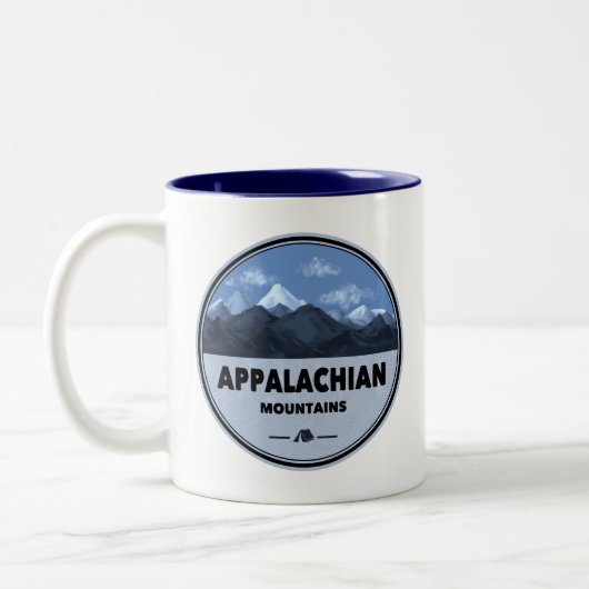 Appalachian Mountains Camping Tweekleurige Koffiemok (Links)