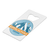 Appalachian Mountains Creditkaart Flessenopener (Achterkant Gekanteld)