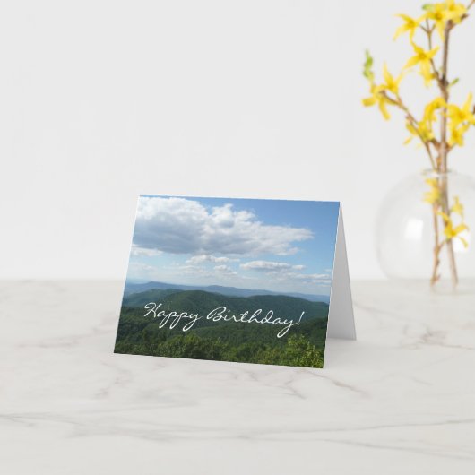 Appalachian Mountains I Gefeliciteerd Kaart (Gele Bloem)