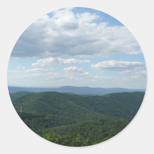 Appalachian Mountains I Shenandoah Ronde Sticker (Voorkant)