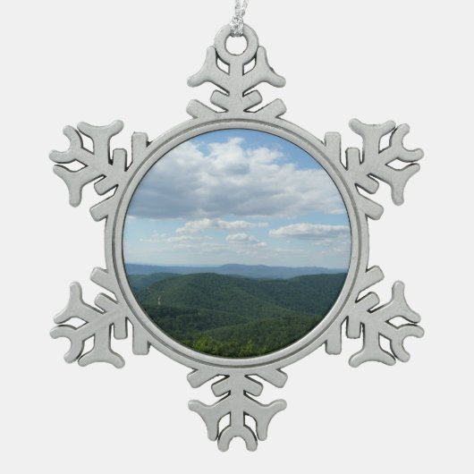 Appalachian Mountains I Shenandoah Tin Sneeuwvlok Ornament (Voorkant)