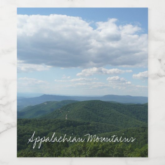 Appalachian Mountains I Shenandoah Wijn Etiket (Enkel label)