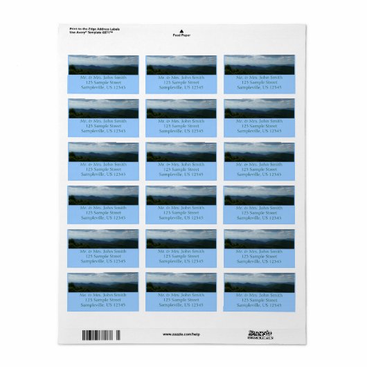 Appalachian Mountains II Shenandoah Etiket (Full Sheet)