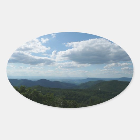 Appalachian Mountains II Shenandoah Ovale Sticker (Voorkant)
