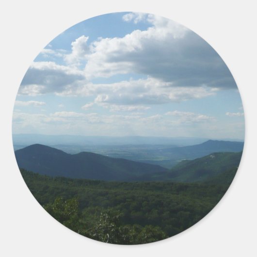 Appalachian Mountains II Shenandoah Ronde Sticker (Voorkant)