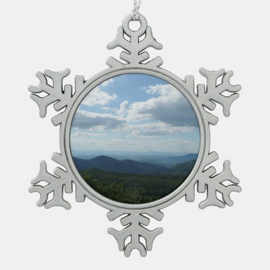 Appalachian Mountains II Shenandoah Tin Sneeuwvlok Ornament (Voorkant)