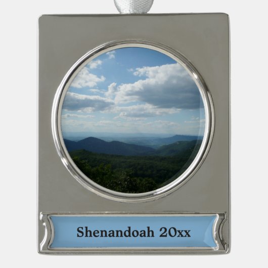 Appalachian Mountains II Shenandoah Verzilverd Banner Ornament (Voorkant)