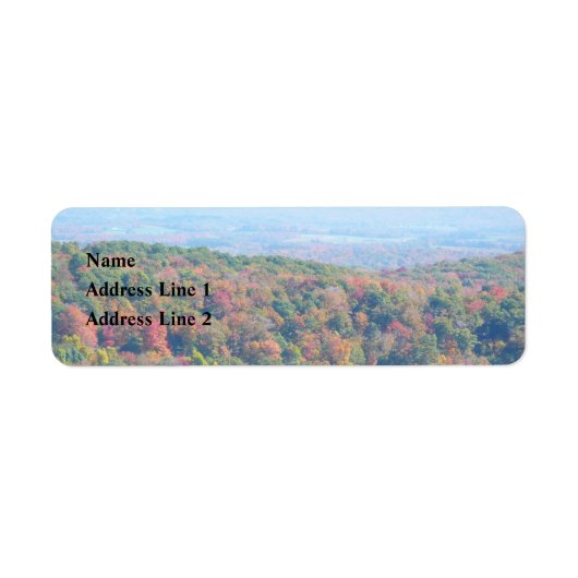 Appalachian Mountains in de herfst Etiket (Voorkant)