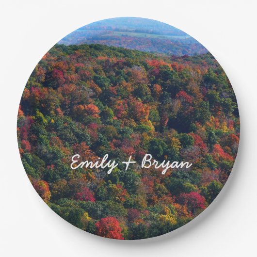 Appalachian Mountains in de herfst Papieren Bordje (Voorkant)