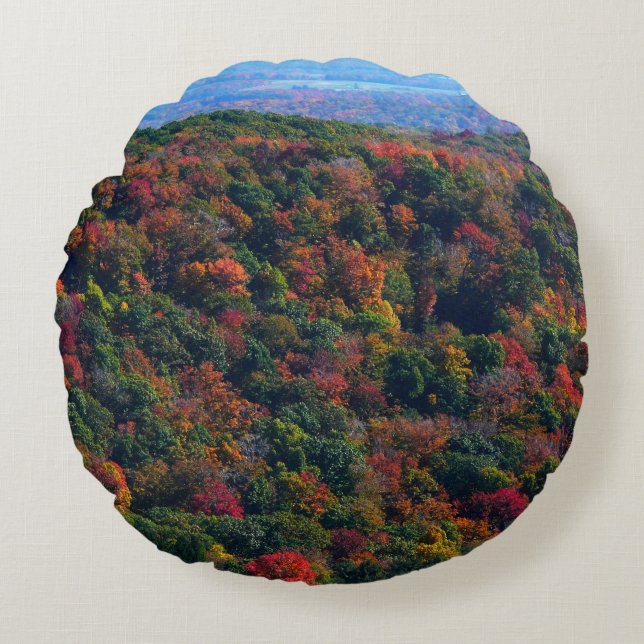 Appalachian Mountains in de herfst Rond Kussen (Voorkant)