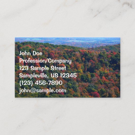 Appalachian Mountains in de herfst Visitekaartje (Voorkant)