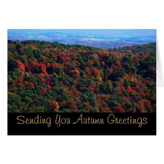 Appalachian Mountains in Herfst Card (Voorkant Horizontaal)