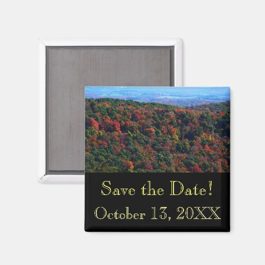 Appalachian Mountains in Herfst Save the Date Magneet (Voorkant / Achterkant)