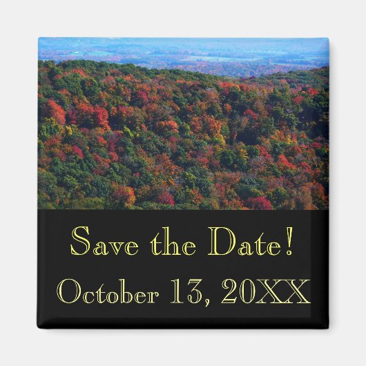Appalachian Mountains in Herfst Save the Date Magneet (Voorkant)