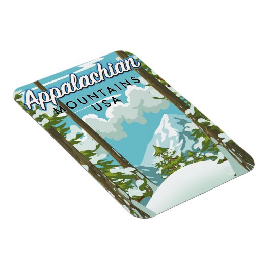 Appalachian Mountains Reisposter Magneet (Rechterzijde)