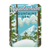 Appalachian Mountains Reisposter Magneet (Verticaal)