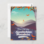 Appalachian Mountains vintage-poster Briefkaart (Voorkant / Achterkant)