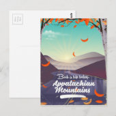 Appalachian Mountains vintage reisposter Briefkaart (Voorkant / Achterkant)